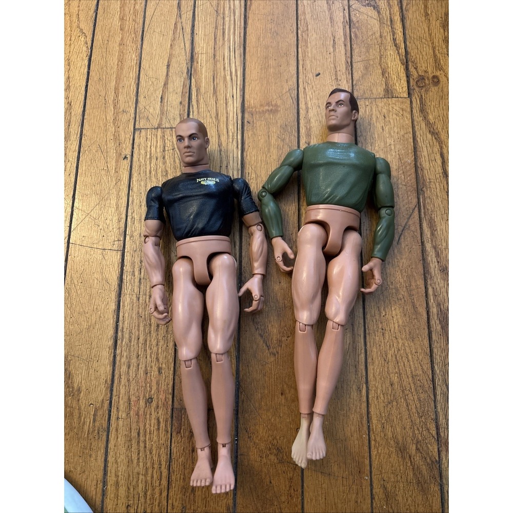 Vtg GI Joe 1996 Action Figure Navy Seal And Marine Figure Pawtucket Hasbro 12"